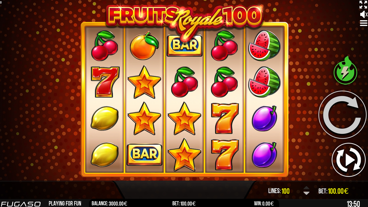 игровой процесс в Fruits Royale 100